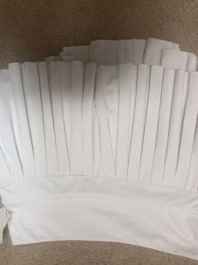 Gold hinge skirt, white